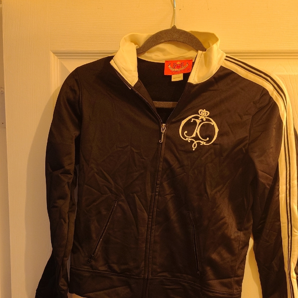 Juicy Couture Black and Cream Track Jacket